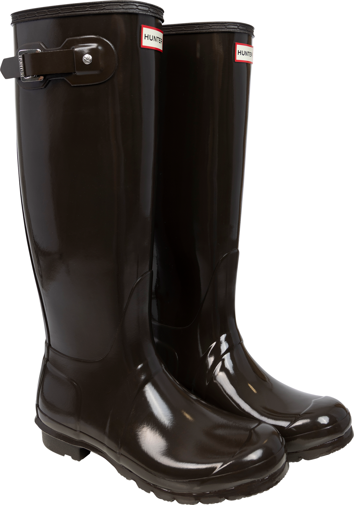 Womens Original Tall Gloss Boot - Chocolate Brown