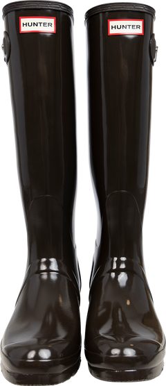 Womens Original Tall Gloss Boot - Chocolate Brown
