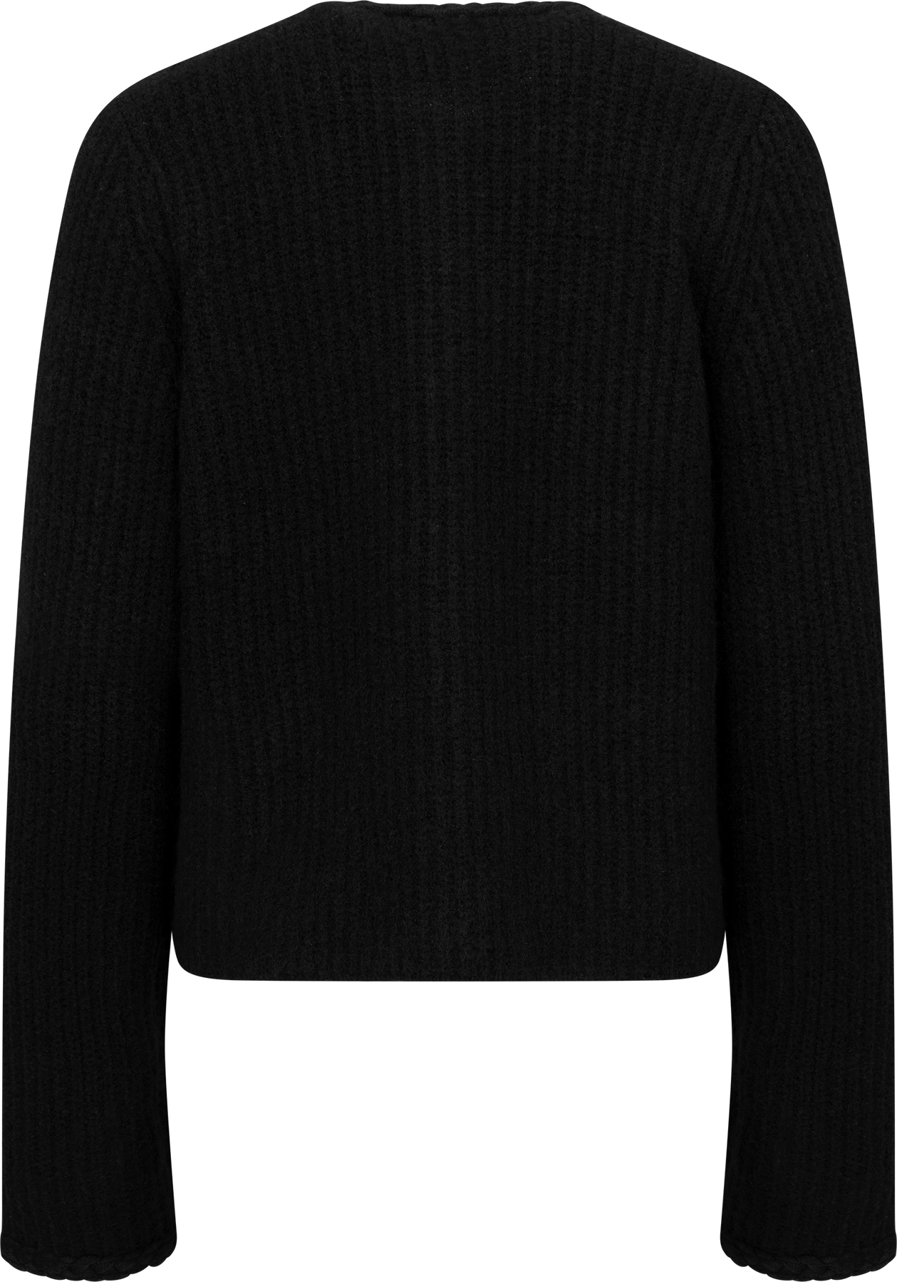 Yasemilie Ls Knit Cardigan - Black Gold Buttons
