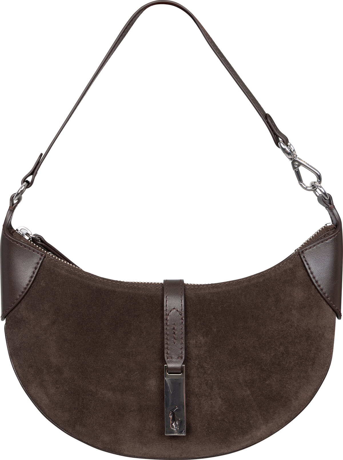 Polo Id Suede Mini Shoulder Bag - Chocolate