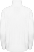 Wool Ribbed Turtleneck - Cream