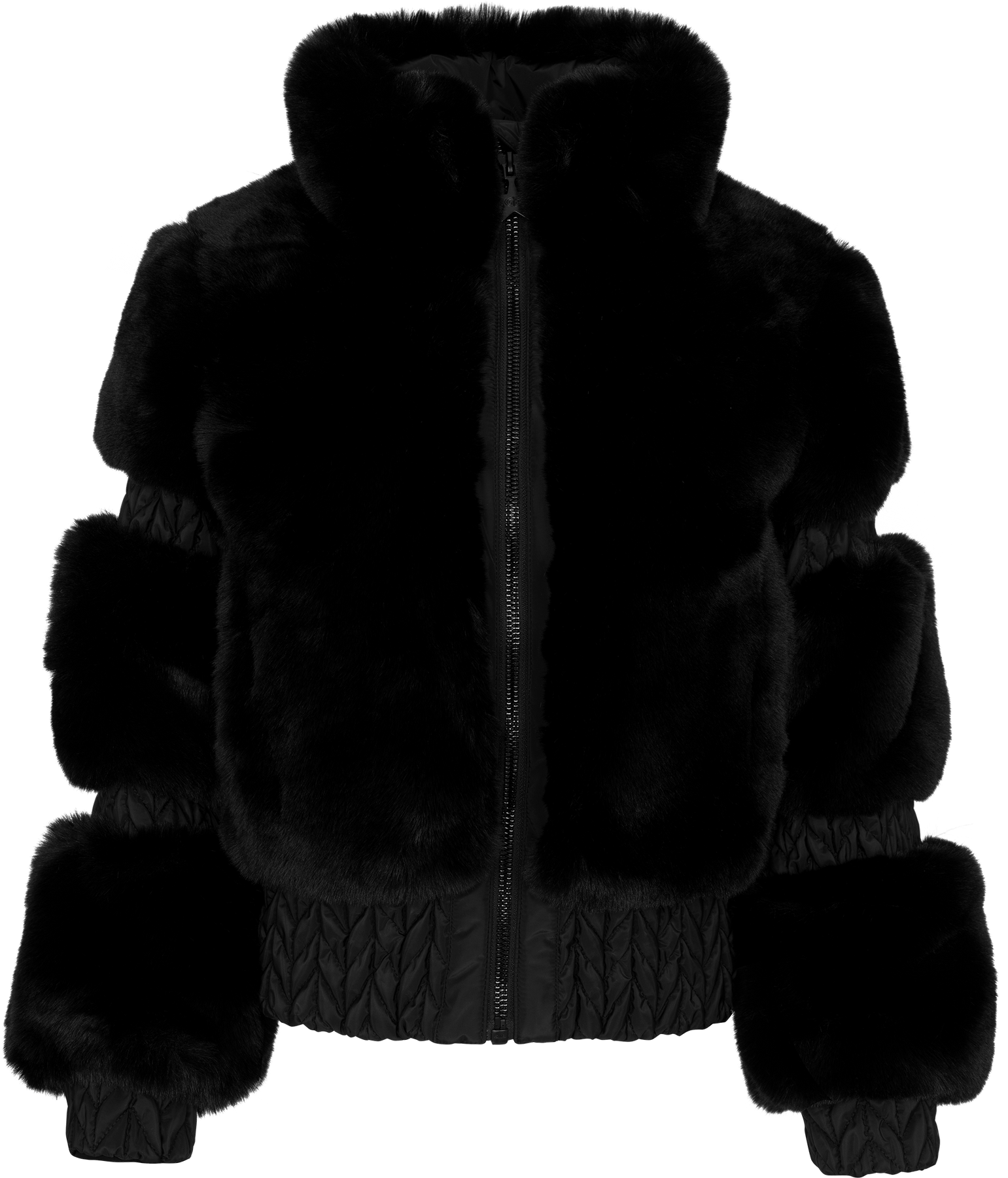 Furry Ski Jacket - Black