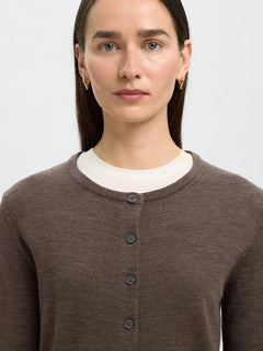 Thea Ls Knit Merino Cardigan - Delicioso
