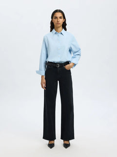 Wide Bea-Kori HW Jeans - Black Denim