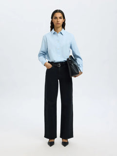 Wide Bea-Kori HW Jeans - Black Denim