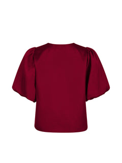 Aska Dull Satin Blouse - Wine
