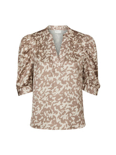 Roella Graphic Fade Blouse - Dark Sand