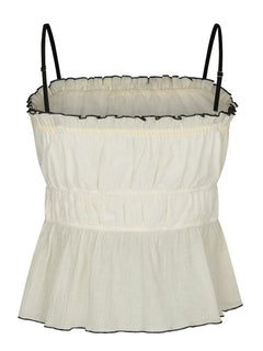 Emberly Crepe Top - Creme