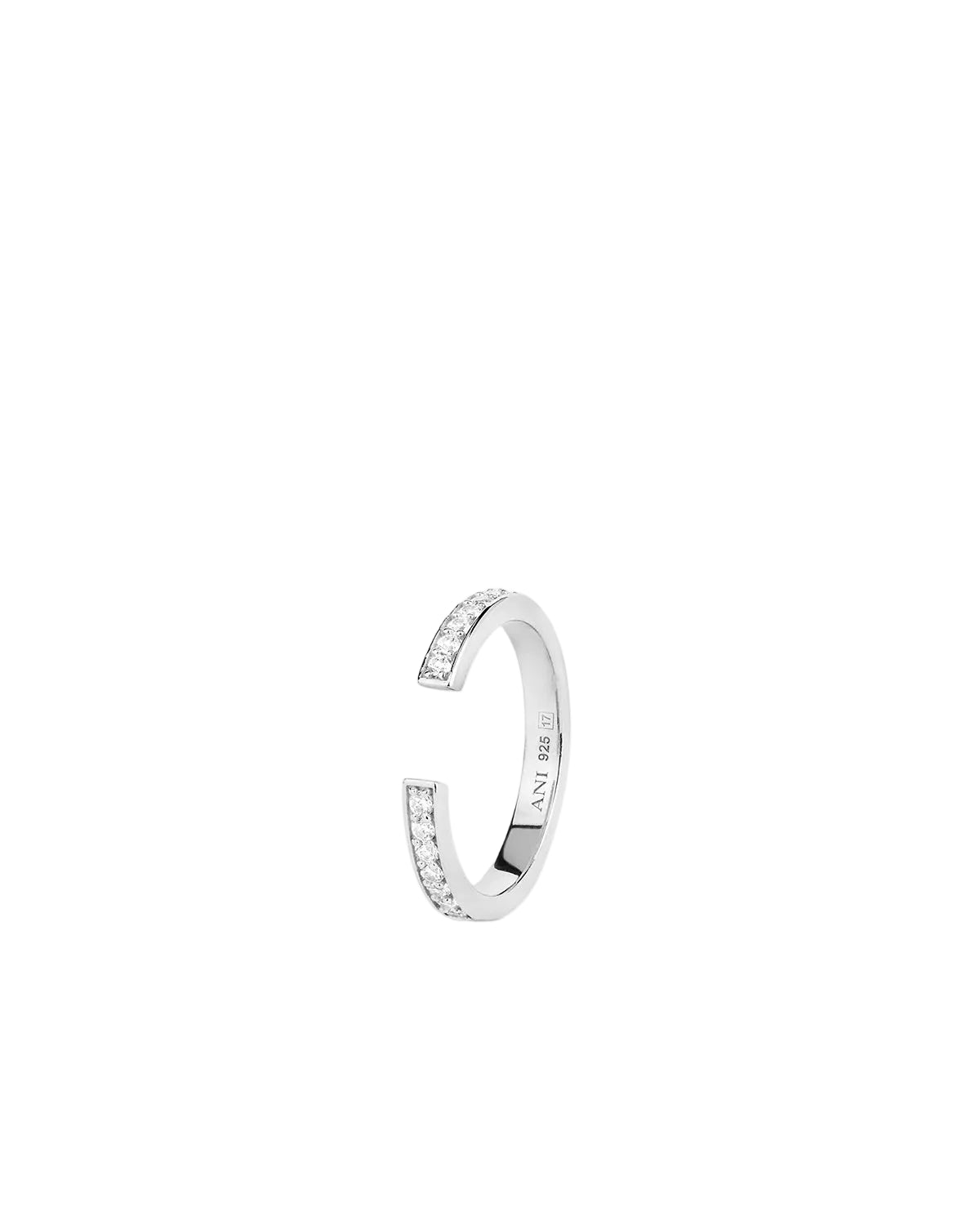 Aperto Pave Ring - Silver