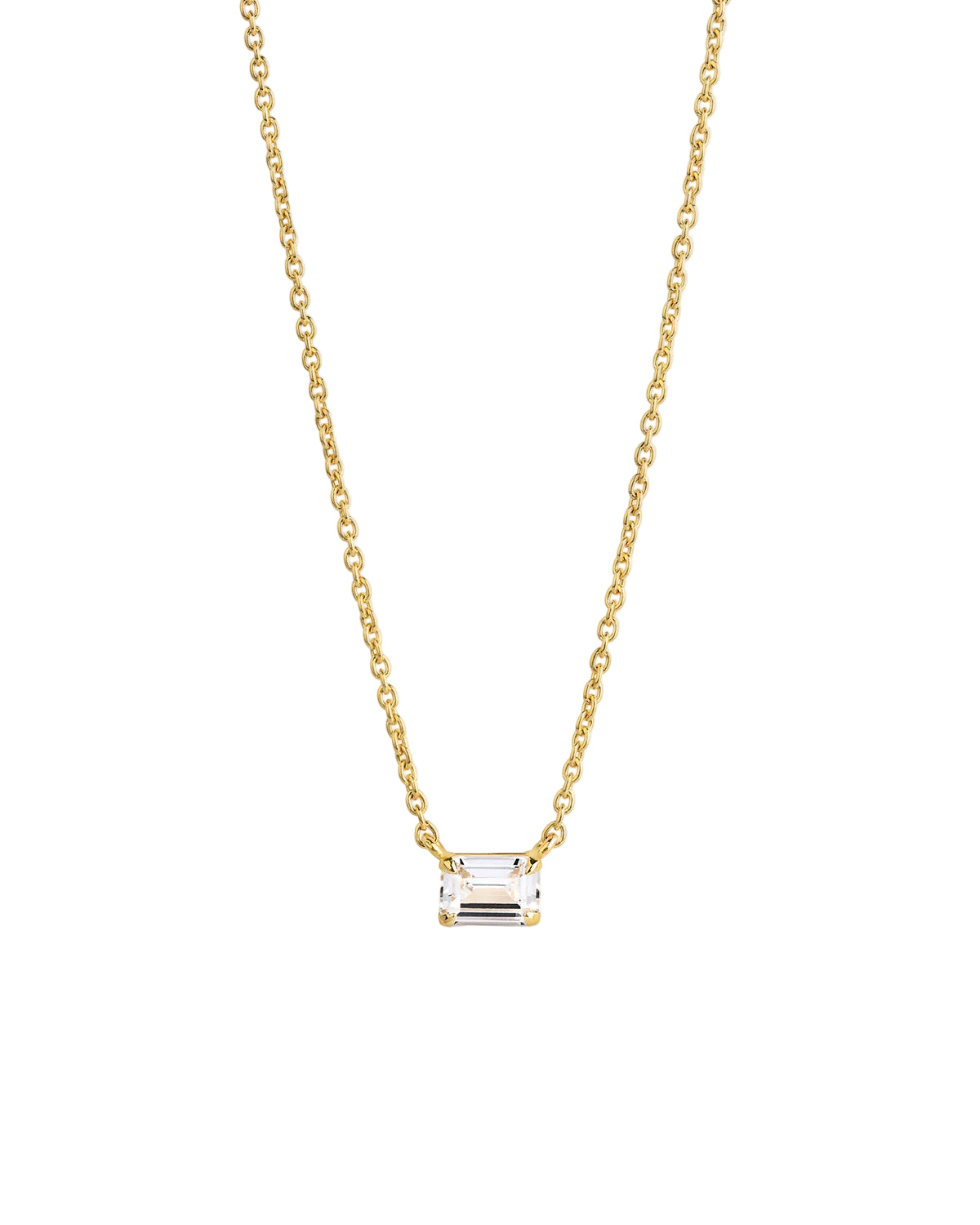 Emerlald Chain Necklace - Gold