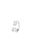 Double Emerald Ring - Silver