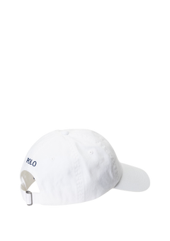 The Iconic Cotton Chino Ball Cap - White/Newport Navy