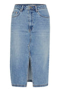 GZlayza Pencil Skirt - Mid Blue Vintage Wash