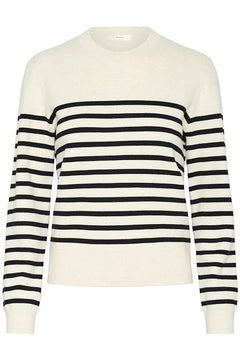 WallisIW O-Neck Pullover - Black Stripe