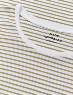 Fine Jersey Stripe Teasy Tee Fav - Brilliant White/Overland Trek