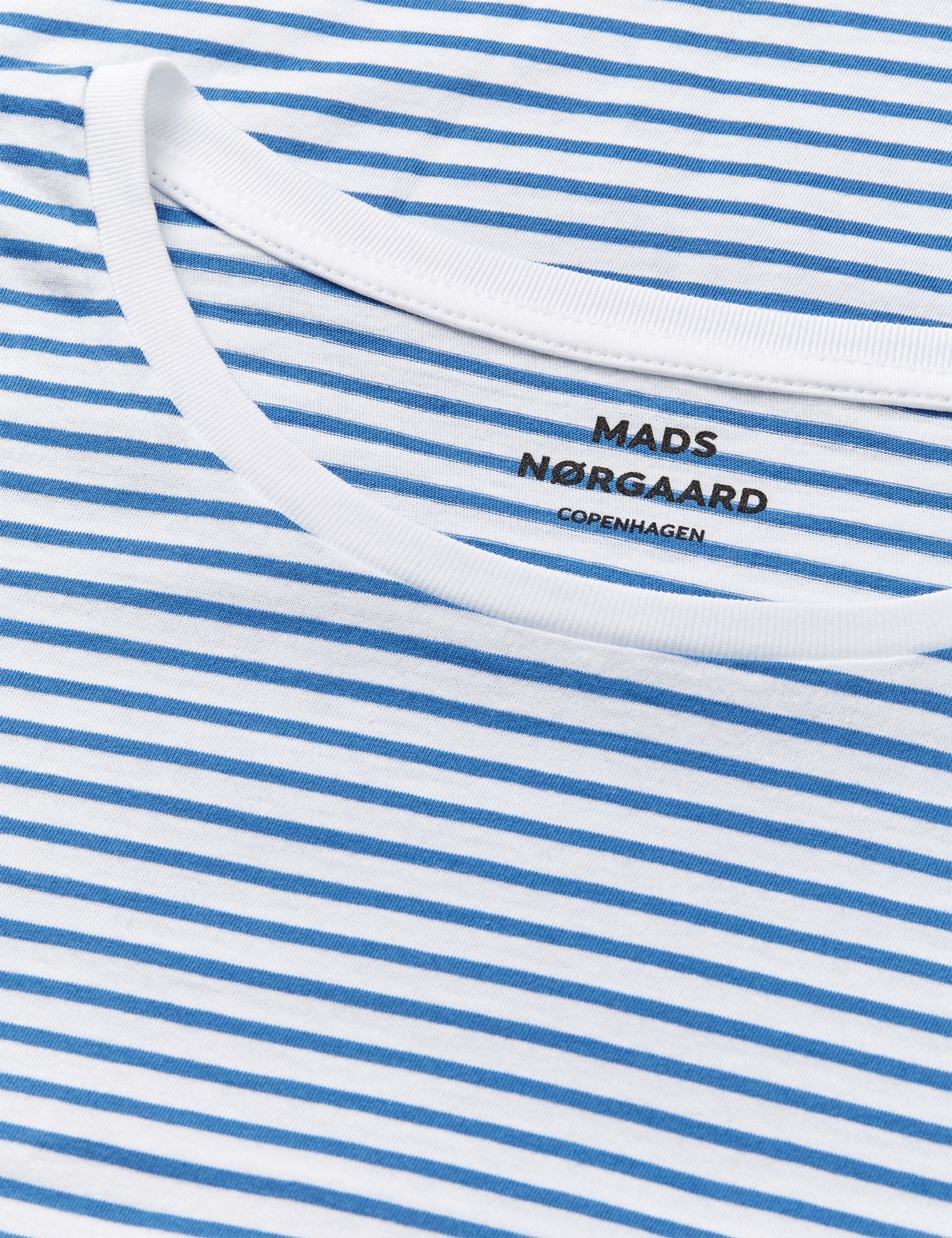 Fine Jersey Stripe Teasy Tee Fav - Brilliant White/Bright Cobalt