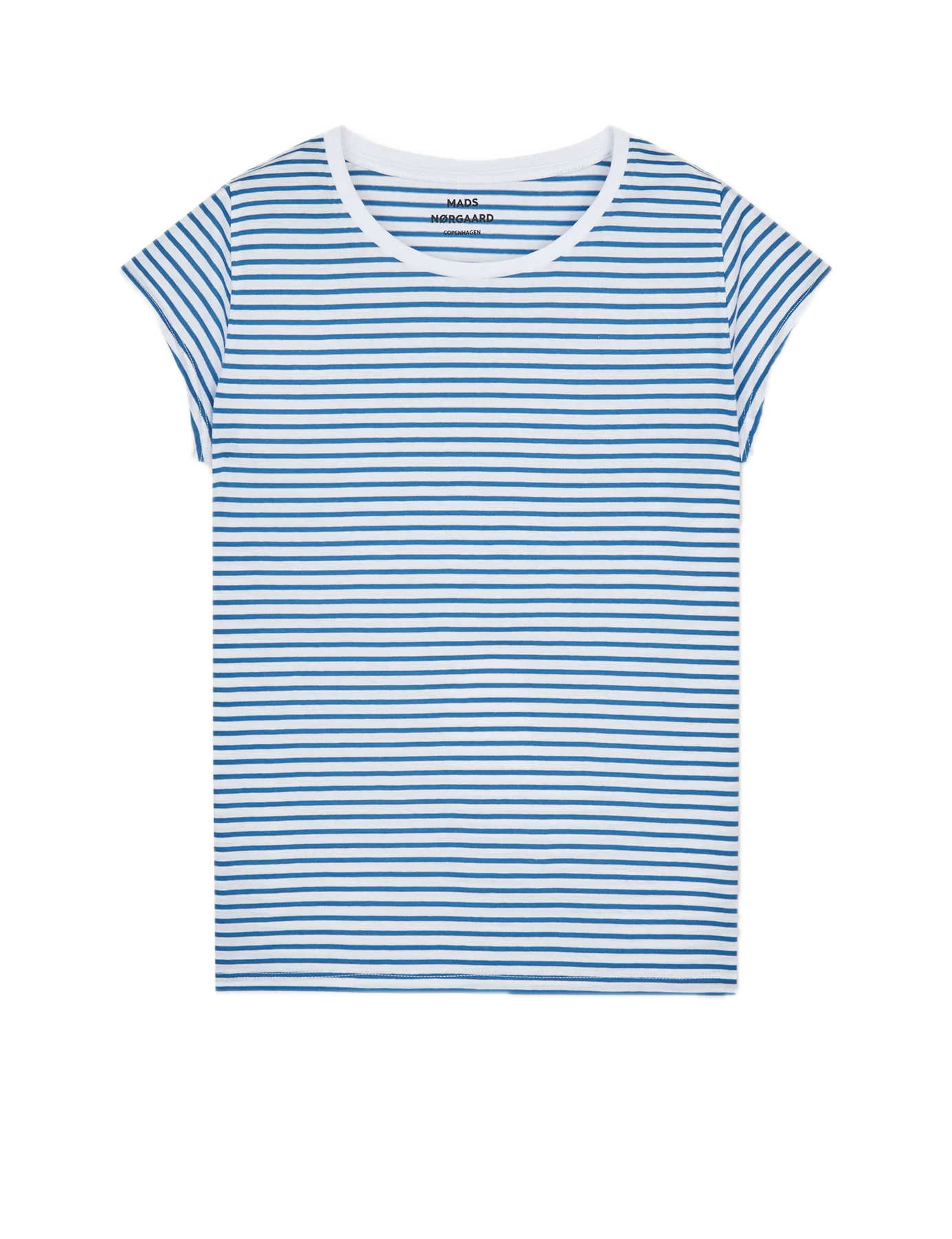 Fine Jersey Stripe Teasy Tee Fav - Brilliant White/Bright Cobalt