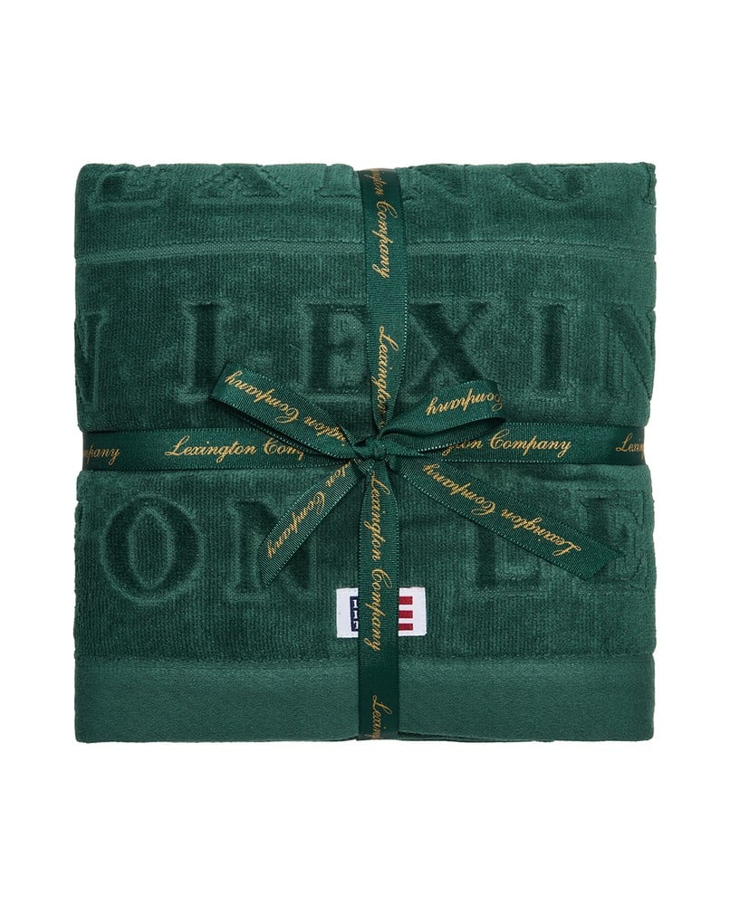 Velour Logo Towel Set 50X70/70X130 - Juniper Green