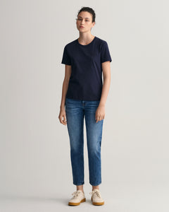 Regular Tonal Shield Ss T-Shirt - Evening Blue