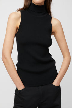 Spark Turtleneck Top - Jet Black