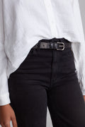 Basic Belt With Silver Buckle - Black