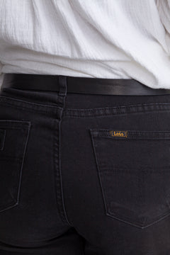 Basic Belt With Silver Buckle - Black