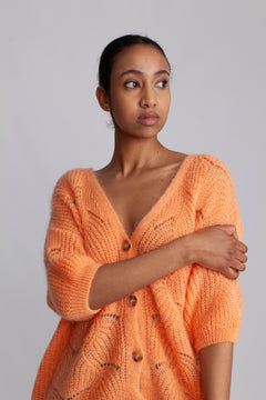 Shade Knit Cardigan - Dusty Apricot