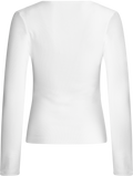 Pino Rib Triangle Neck - White