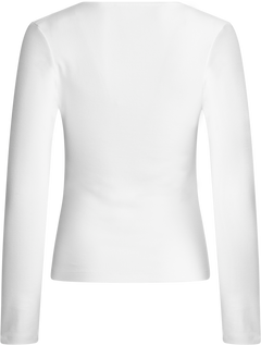 Pino Rib Triangle Neck - White