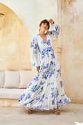 Noor Maxi Dress - Floral Blue
