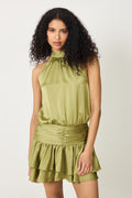 Cordelia Halterneck Mini Dress - Green