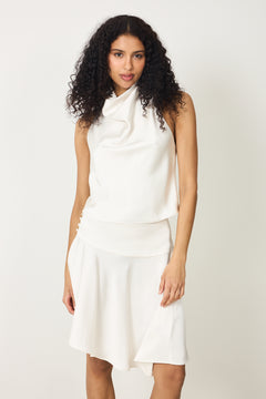 Amalia Satin Skirt - Creme
