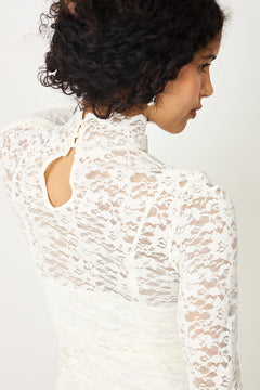 Olivia Lace Maxi Dress - Creme