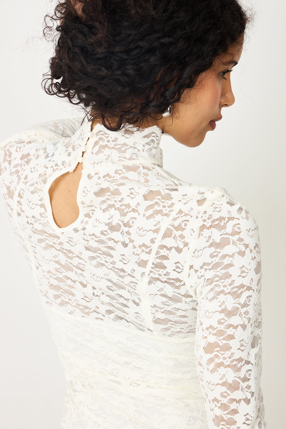 Olivia Lace Maxi Dress - Creme