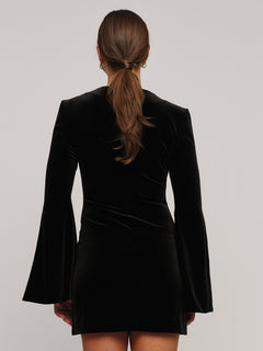 Nova Velour Dress - Black