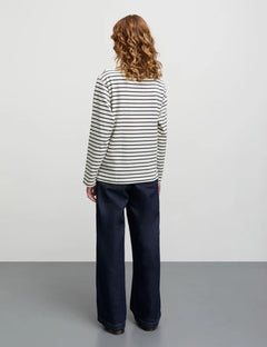 Soft Single Silke Tee LS - Vanilla Ice/Parisian Night