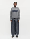 Yota Knit Tilona Sweater - Mid Grey Melange/Parisian Nigh