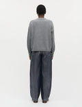 Yota Knit Tilona Sweater - Mid Grey Melange/Parisian Nigh