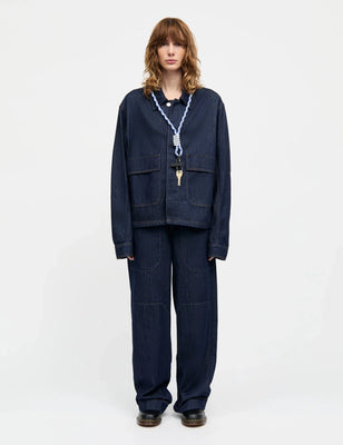 Cosy Denim Solar Jacket - Dark Indigo