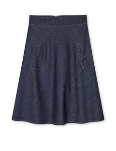 Cosy Denim Stelly Skirt - Dark Indigo