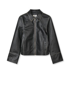 Smooth Leather Rachel Jacket - Black