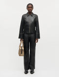 Smooth Leather Rachel Jacket - Black