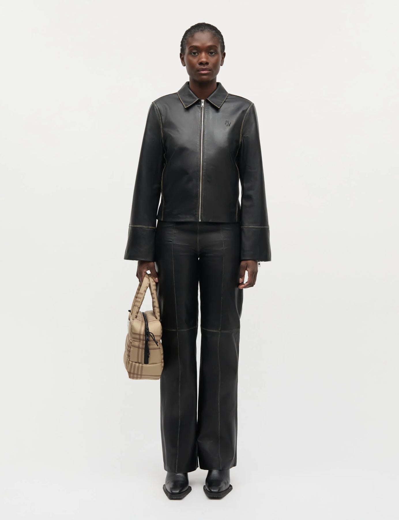 Smooth Leather Rachel Jacket - Black