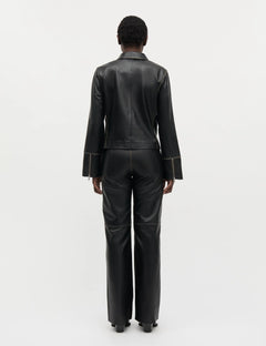 Smooth Leather Rachel Jacket - Black