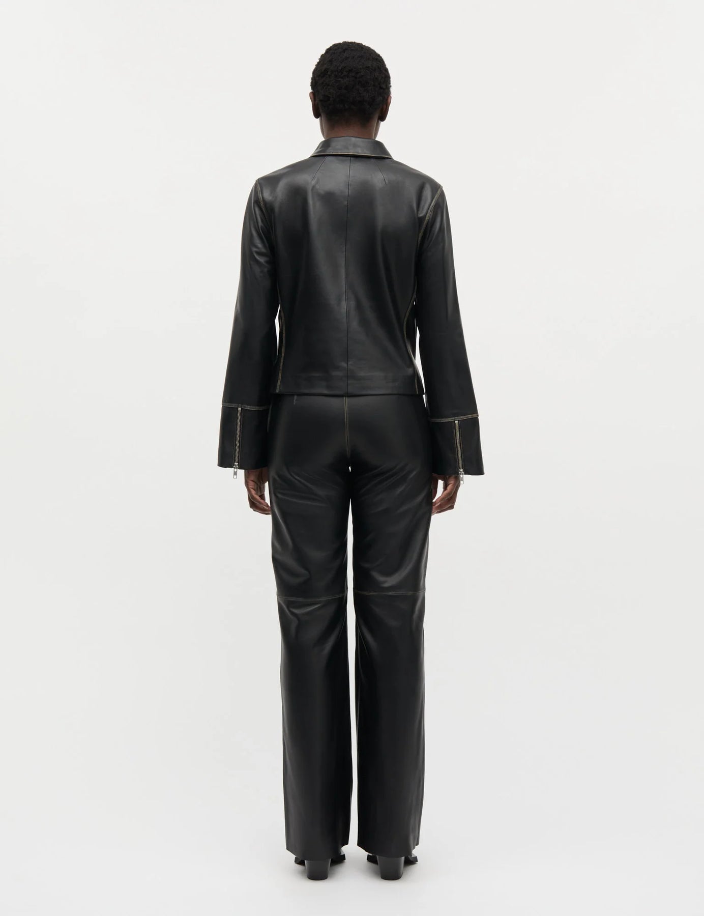 Smooth Leather Rachel Jacket - Black