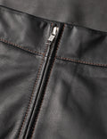 Smooth Leather Stelly Skirt - Black