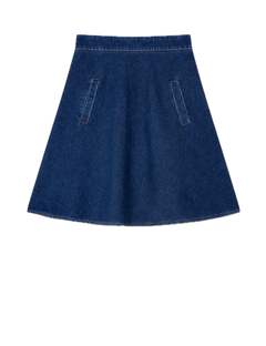 Luke Denim Stelly Skirt - Mid Blue Denim