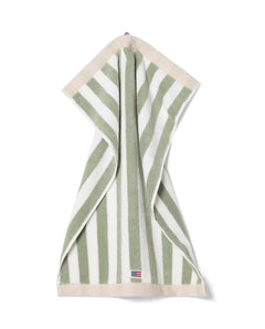 Block Striped Towel 30X50 - Vintage Green/White/Moonbeam