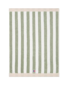 Block Striped Towel 70X130 - Vintage Green/White/Moonbeam