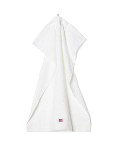 Velour Jacquard Logo Towel 50X70 - White